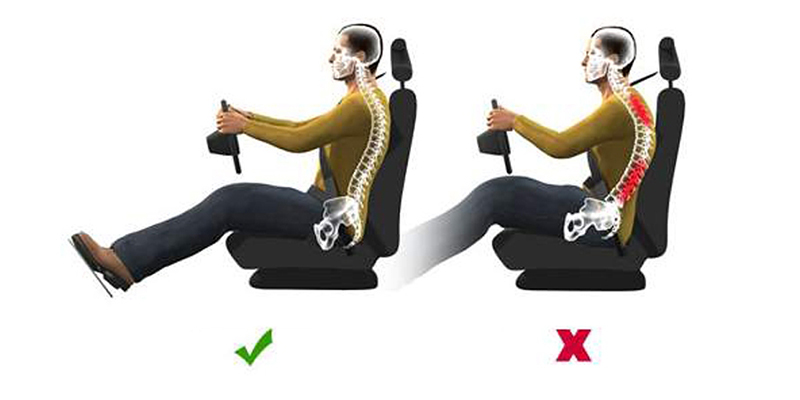 الضبط الصحيح لمقعد المركبة يجنبك آلام الظهر‬